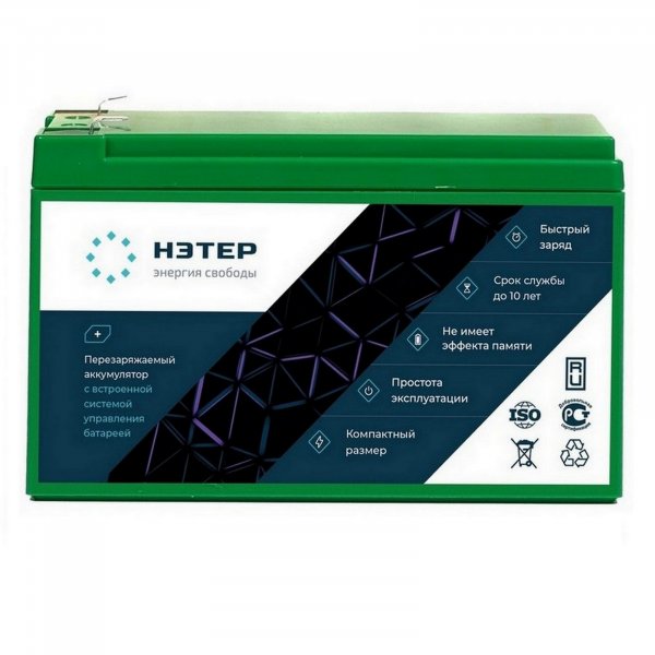 Аккумулятор LiFePO4 12V 6Ah НЭТЕР (LFP4-12.8_6-15P1)